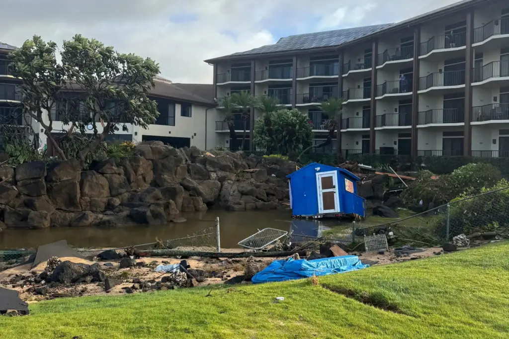 Damage caused by Hurricane Lowell