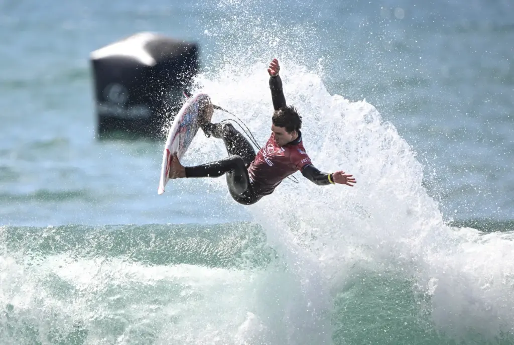 Griffin Colapinto competes in round 2 of the Trestles Pro...