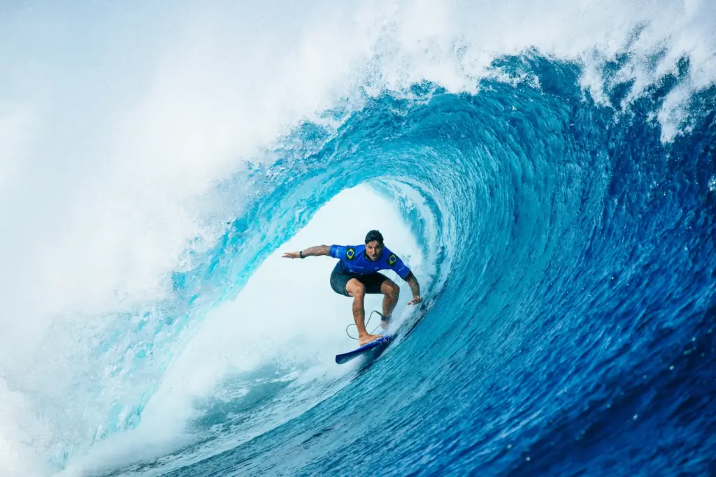 Three-time WSL Champion Gabriel Medina of Brazil surfs in Heat...