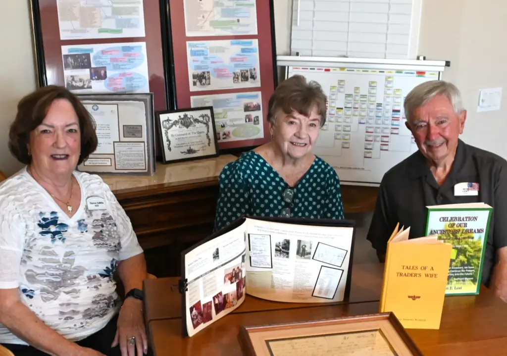 Fullerton residents Dianne DeMille, from left, Mary Jane Lent and...