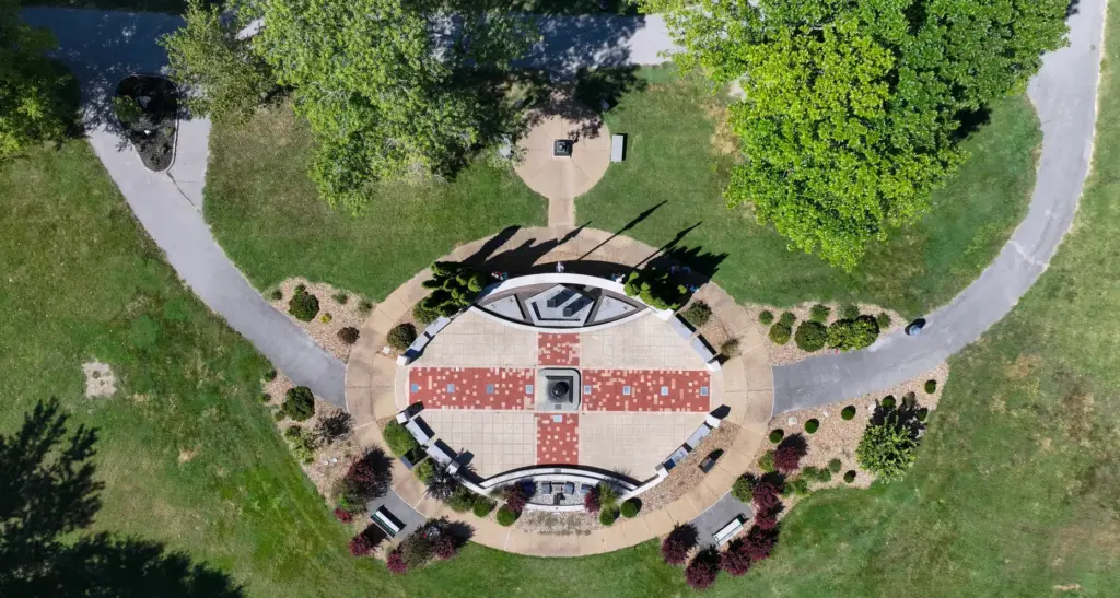 The Heroes Memorial at Fenton City Park in Fenton, MO,...