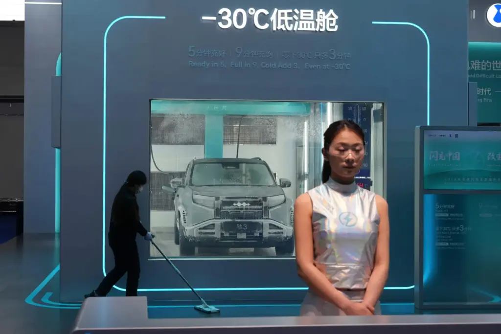 FILE – A chamber with sub-zero temperatures to showcase the...