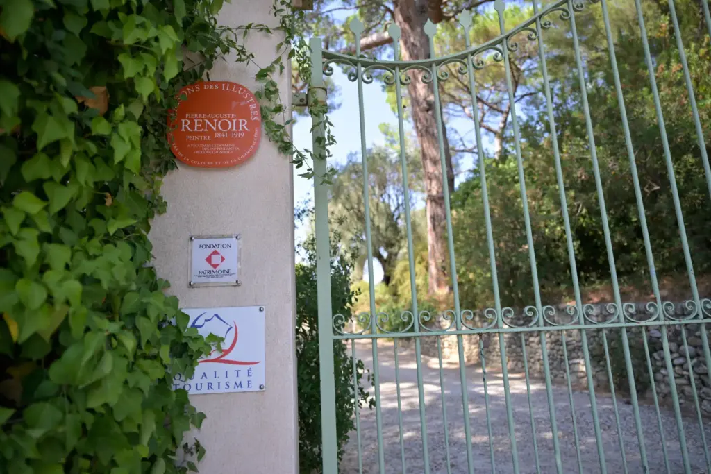 The entrance of the Renoir Museum is pictured after thieves...