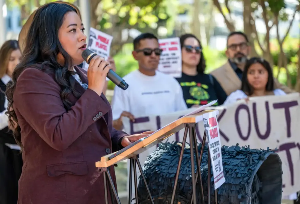 Jessie Lopez, Santa Ana City Councilmember from Ward 3, urges...