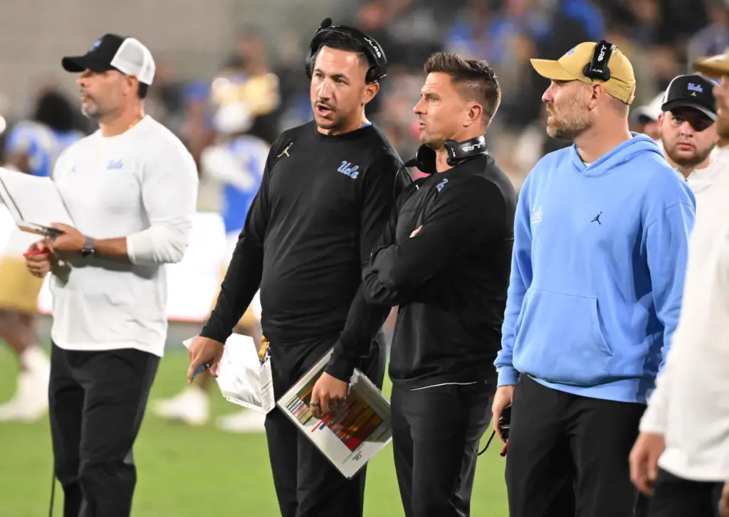 Head coach Bob Chesney of the UCLA Bruins in the...