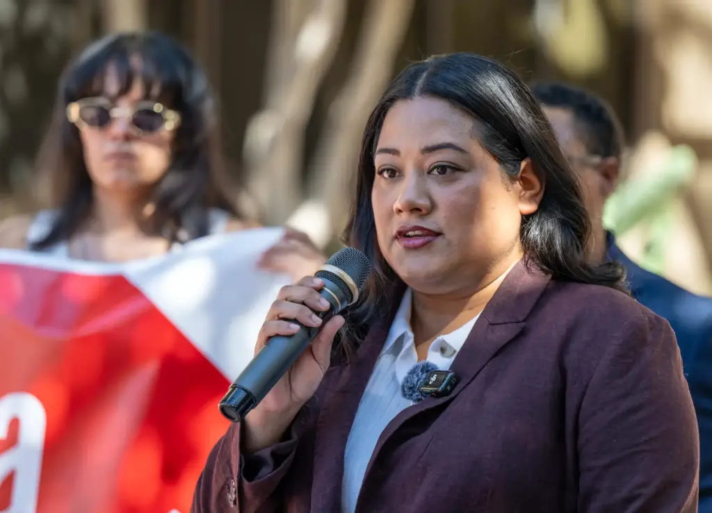 Jessie Lopez, Santa Ana City Councilmember from Ward 3, urges...
