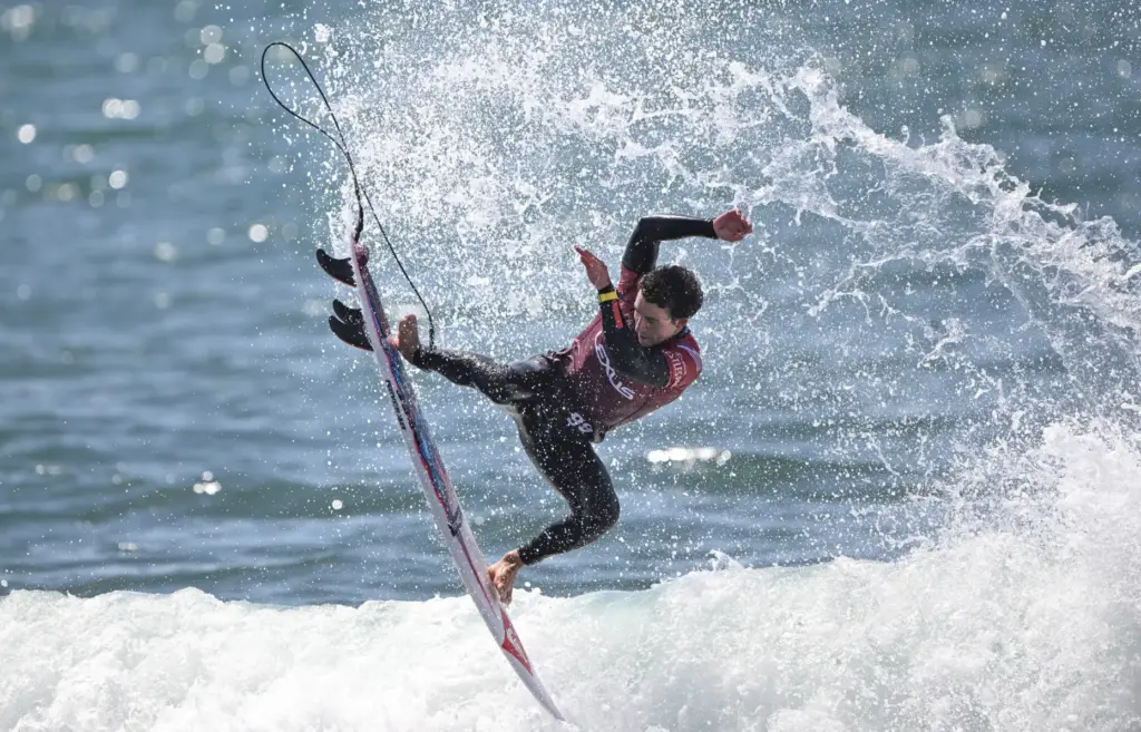 Griffin Colapinto competes in round 2 of the Trestles Pro...