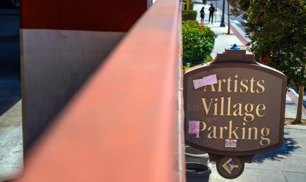 A view from the Artist Village parking structure in downtown...