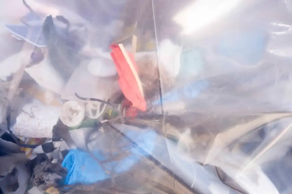 After being collected, the pollution picked up by volunteers for...
