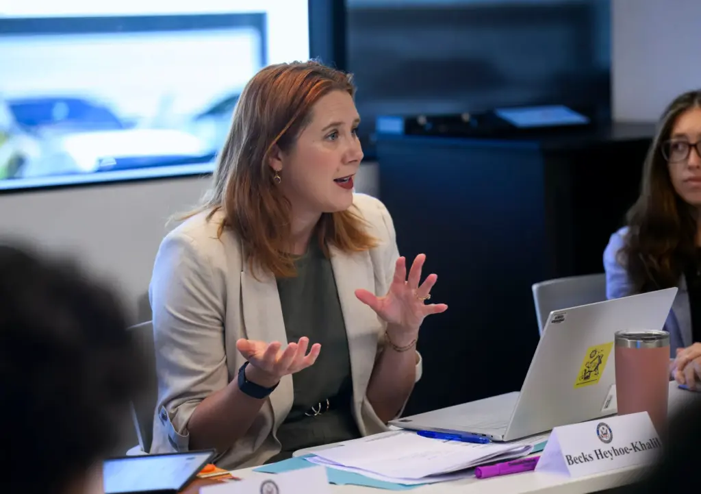 Becks Heyhoe-Khalil, executive director of United to End Homelessness at...