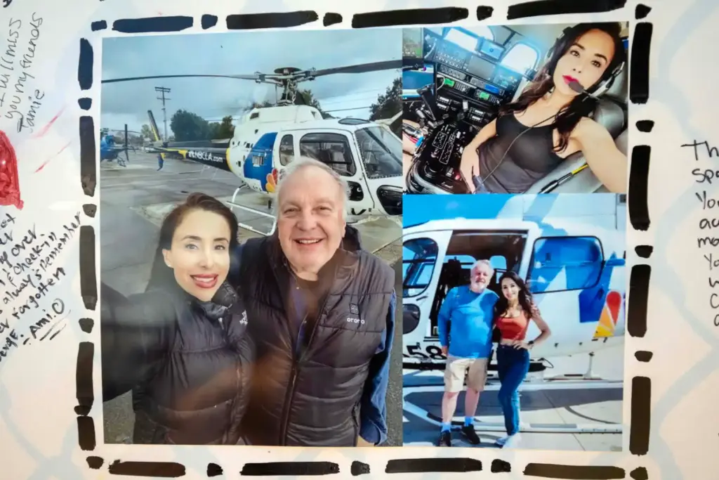 A memorial for NBCLA reporter Eliana Moreno and helicopter pilot...