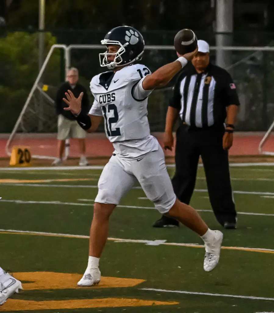 Loyola quarterback JC Rising makes a pass during the Cubs’...