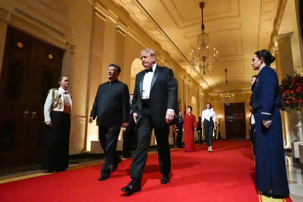 President Donald Trump, first lady Melania Trump, China's President Xi Jinping and his wife Peng Liyuan