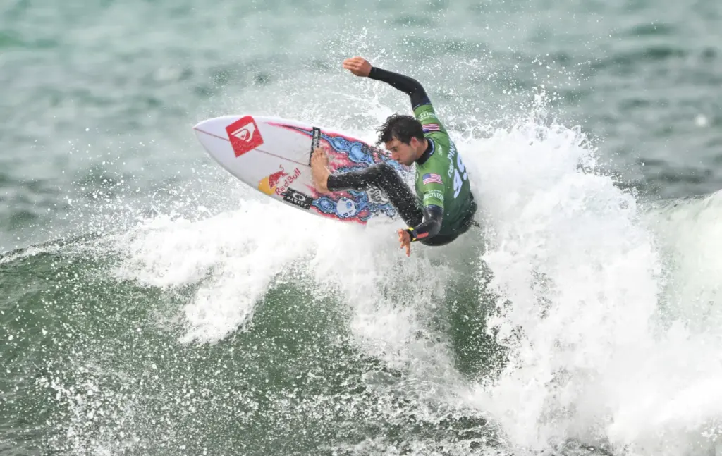 Griffin Colapinto competes in Round 3 of the Trestles Pro...