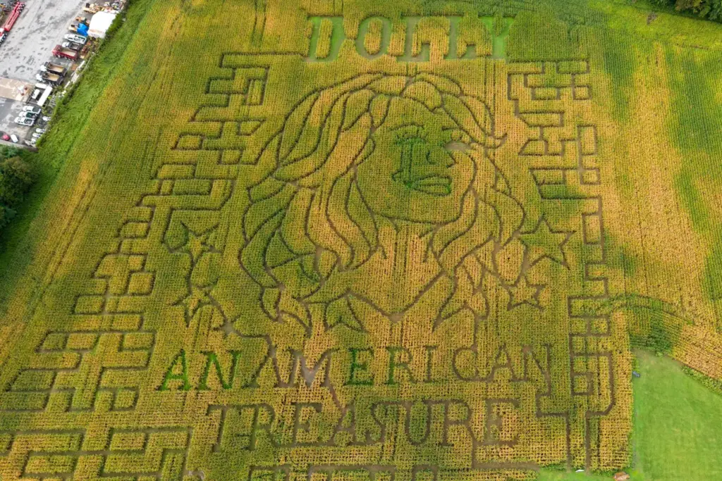 A portrait of Dolly Parton fills a 5-acre corn maze...