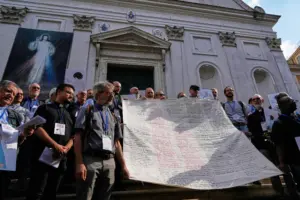 Priests, nuns march to Vatican to demand end to ‘genocide’ in Gaza