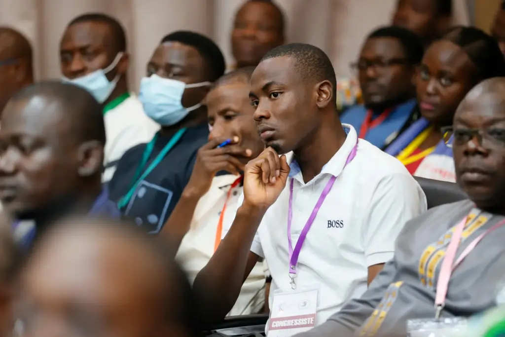 Participants listen during during a regional congress focused on strengthening...