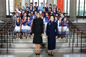 Melania Trump hosts China’s first lady for an outing that is watched for diplomacy and style