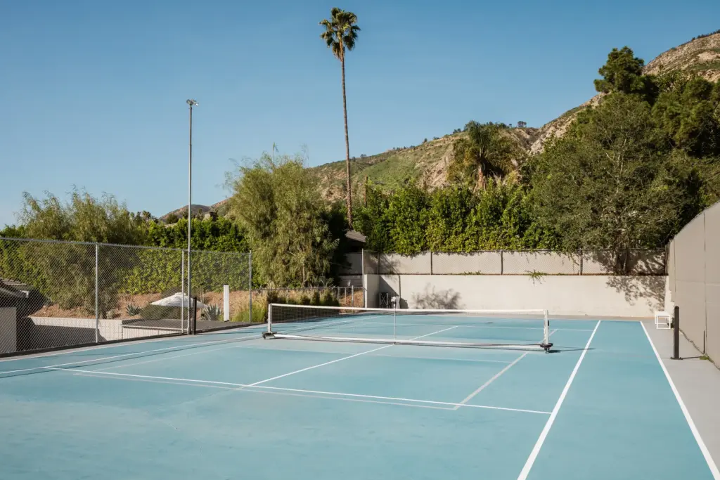 The lighted tennis and pickleball court. (Photo by Sterling Reed...