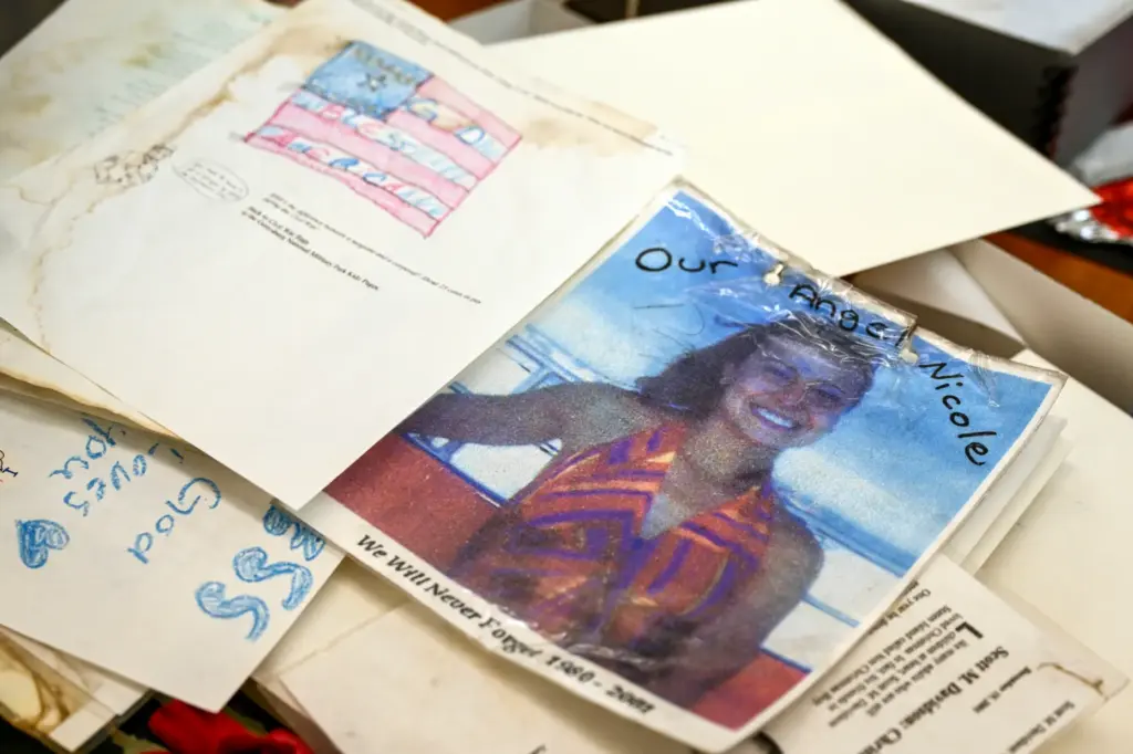 Artifacts that was part of an impromptu memorial after the...