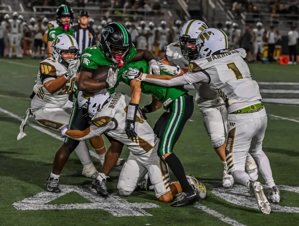 South Torrance running back Chris Noubi runs with the ball...