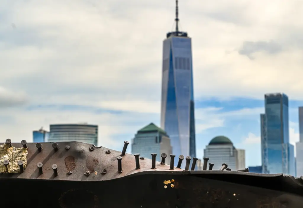 The Jersey City 9/11 Memorial in Jersey City, NJ, on...