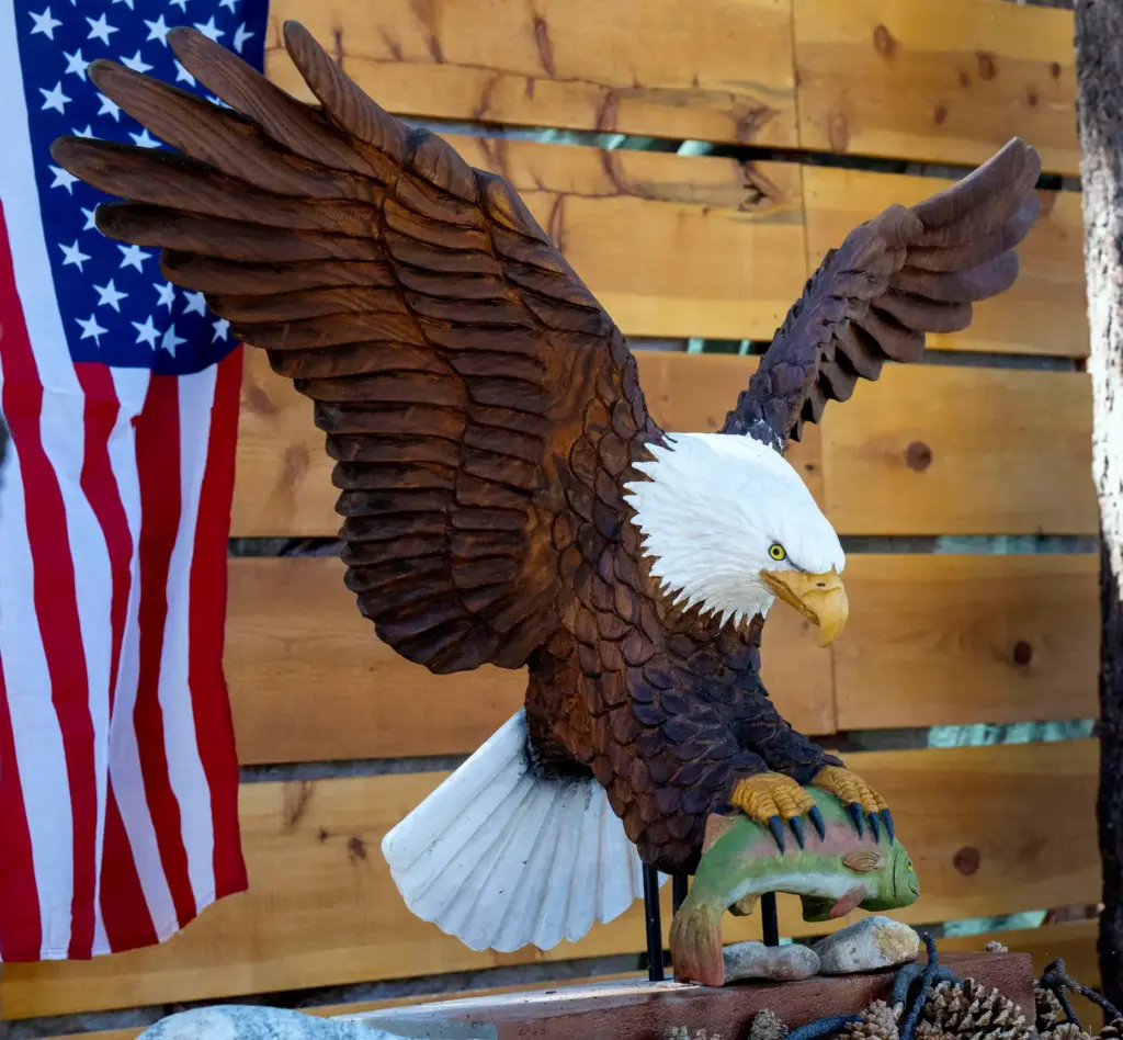 The life-size Jackie carving is on display for all to...
