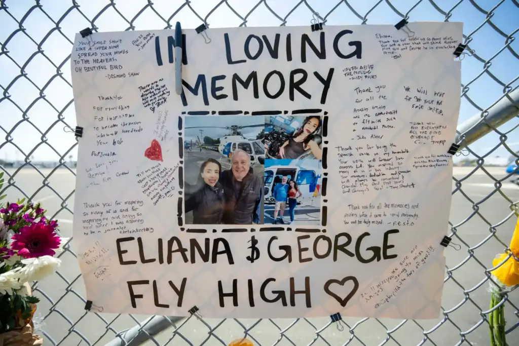A memorial for NBCLA reporter Eliana Moreno and helicopter pilot...