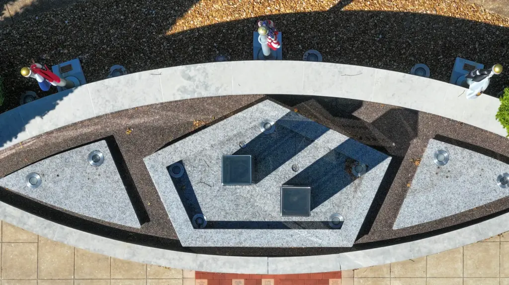 The Heroes Memorial at Fenton City Park in Fenton, MO,...