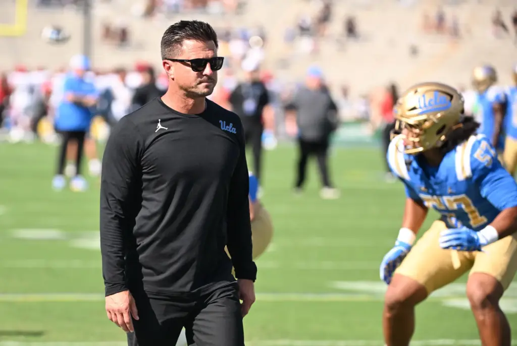 Head coach Bob Chesney of the UCLA Bruins prior to...