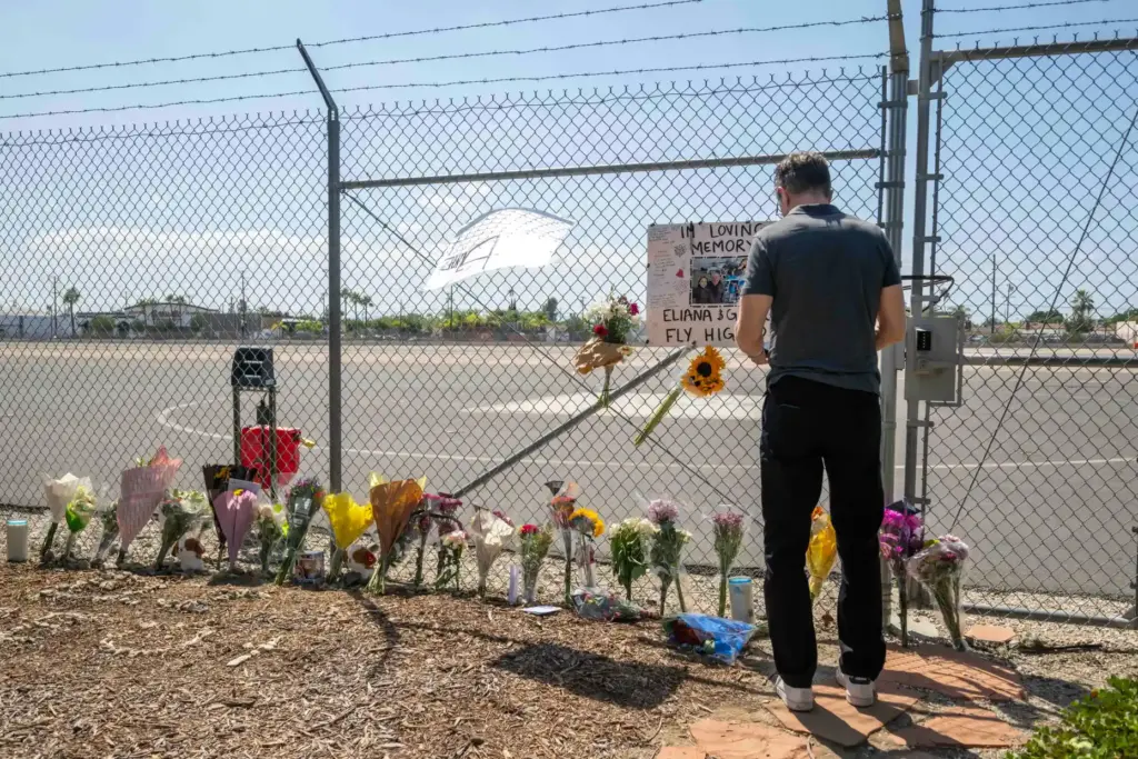 A memorial for NBCLA reporter Eliana Moreno and helicopter pilot...