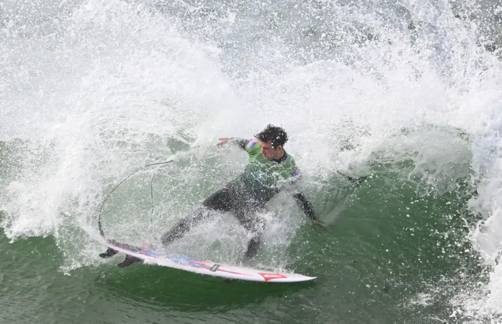 Griffin Colapinto competes in Round 3 of the Trestles Pro...