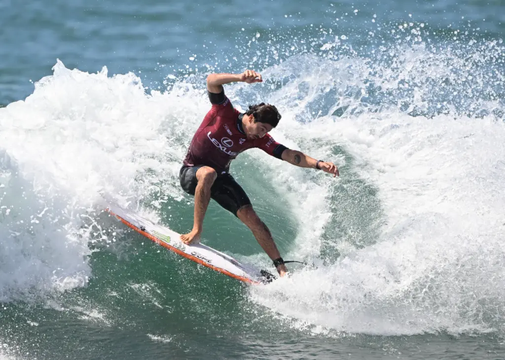Yago Dora competes in round 2 of the Trestles Pro...