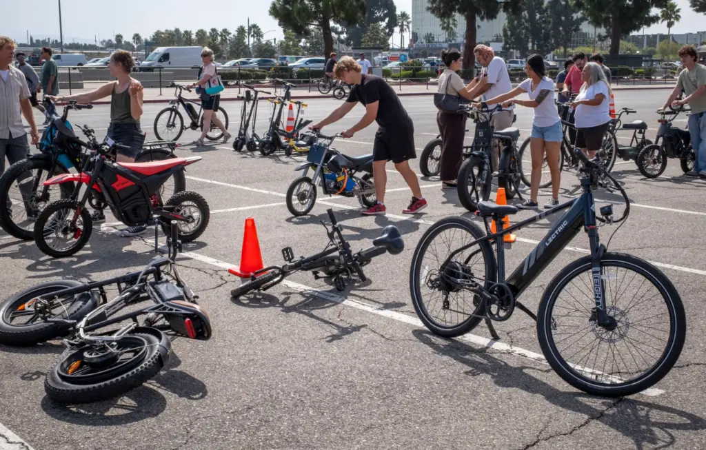 There were lots of bike owners hoping to take advantage...