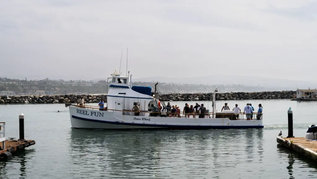 Reel Fun returns to the dock after a half-day yellowtail...