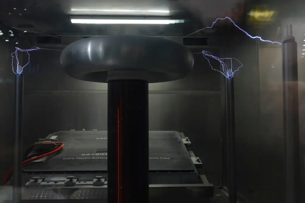 FILE – Electricity can be seen as a demonstration of...