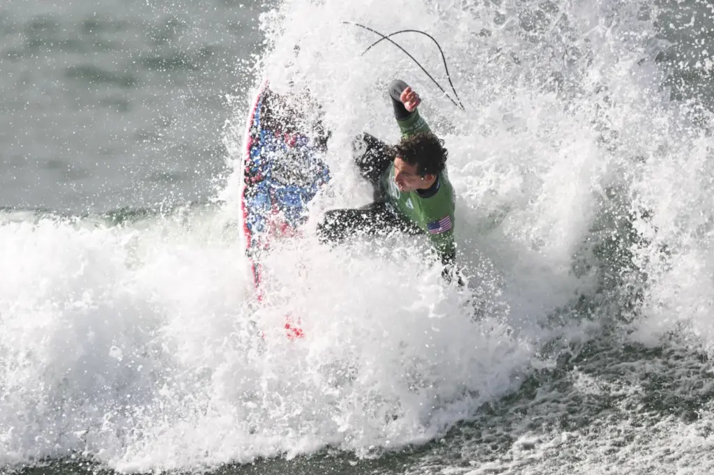 Griffin Colapinto competes in Round 3 of the Trestles Pro...