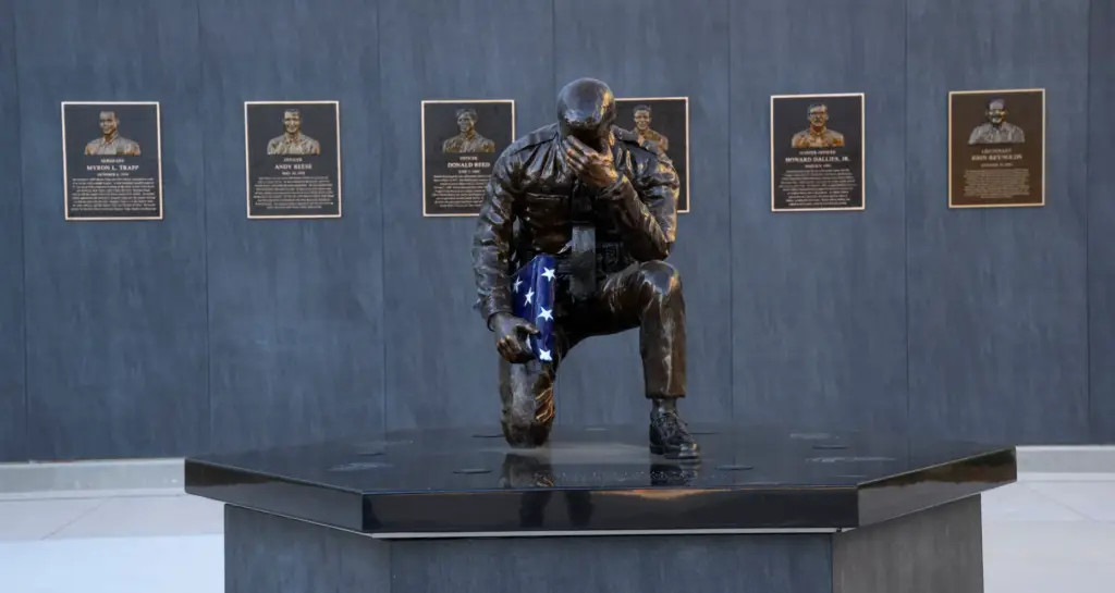 The new Garden Grove Public Safety Facility includes a memorial...