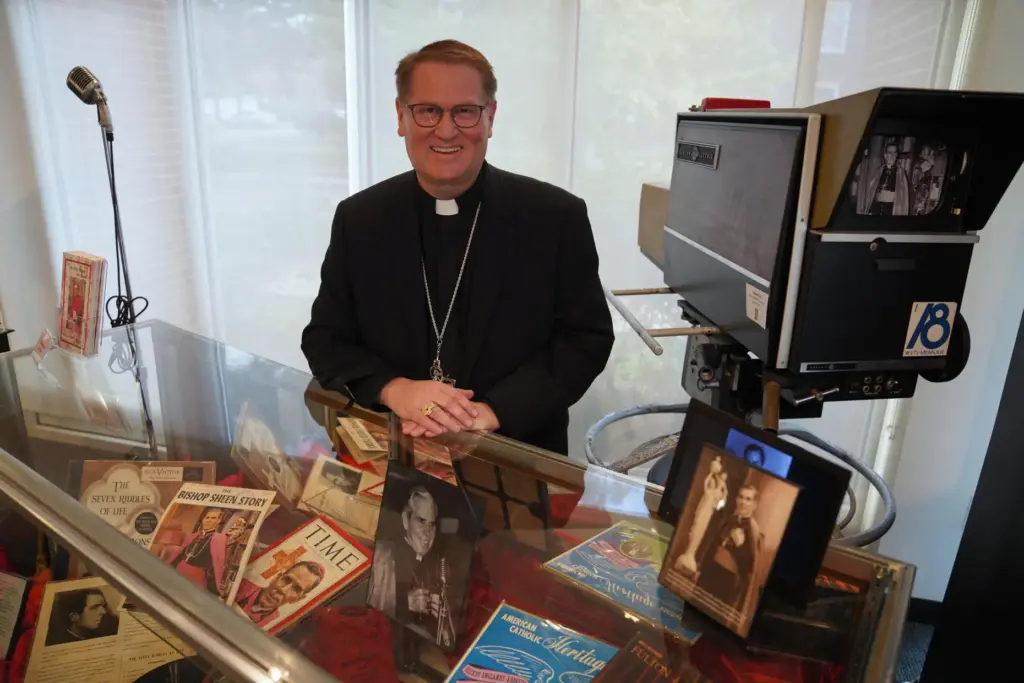 Bishop Louis Tylka of the Diocese of Peoria stands for a portrait.