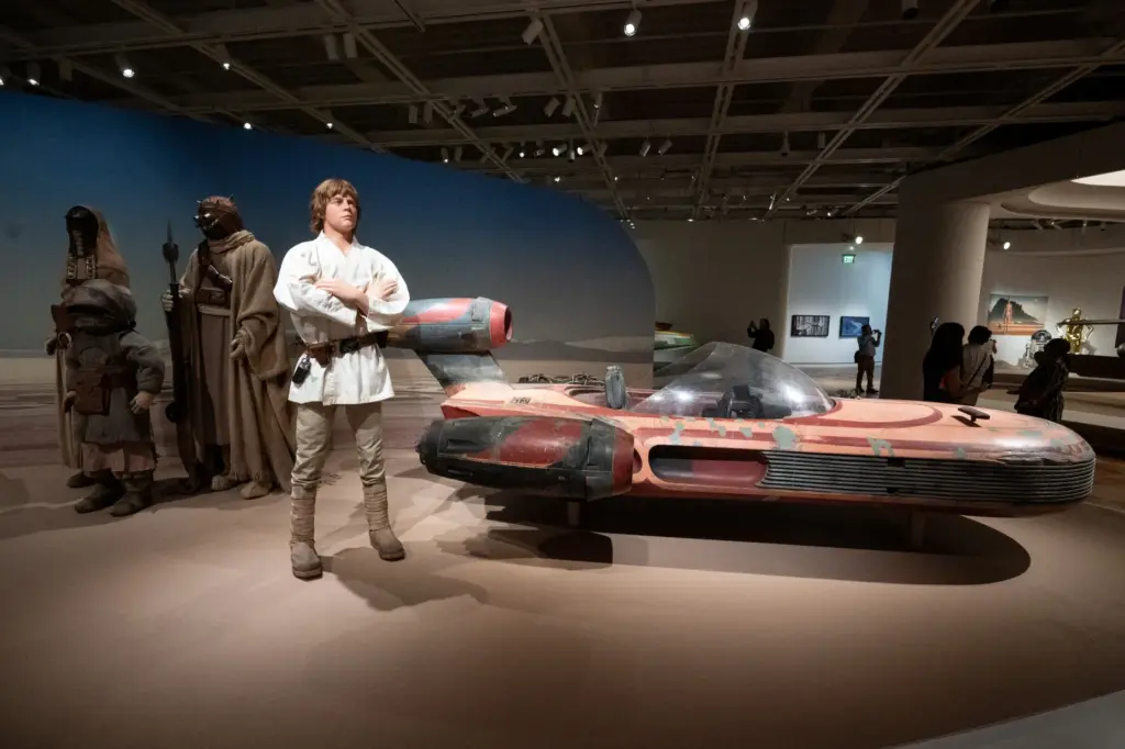Star Wars gallery in the Lucas Museum of Narrative Art....