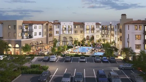 An artist’s rendering shows the proposed Mission Grove Apartments, which...