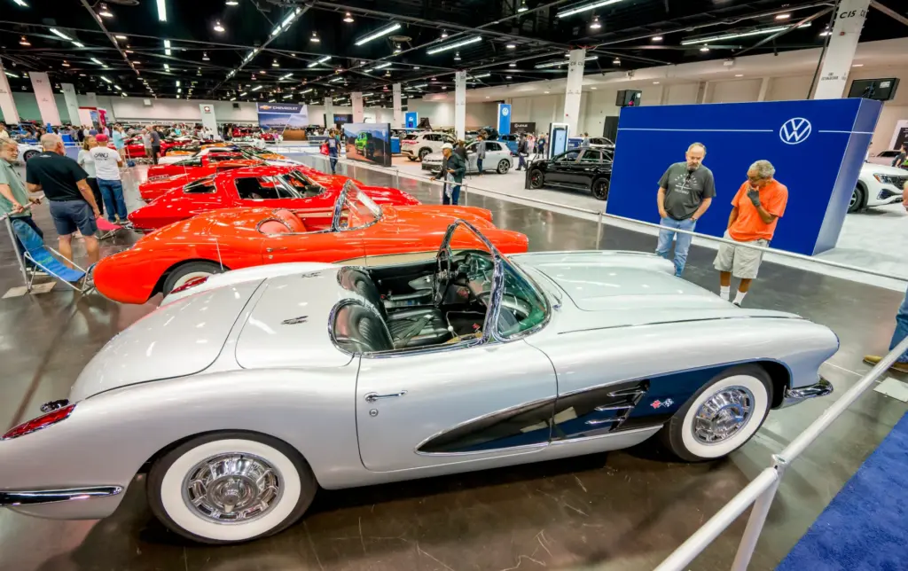 Classic Corvettes on display at the 2025 OC Auto Show...