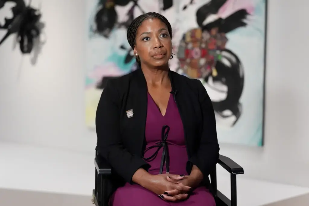 Shanita Brackett, acting director of the Smithsonian's National Museum of African American History and Culture, speaks.