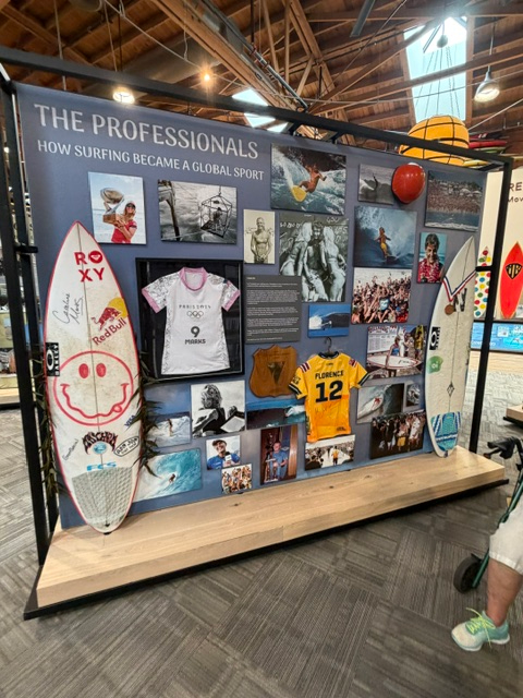 An exhibit at the the Surfing Heritage and Culture Center...