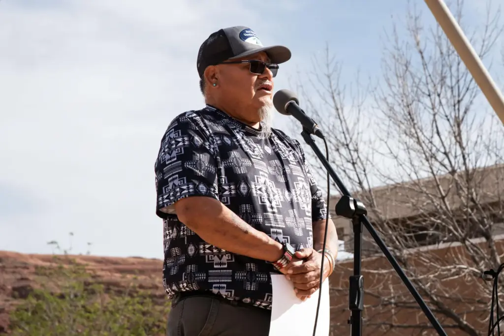 Malcolm Lehi speaks out against the White Mesa Mill.