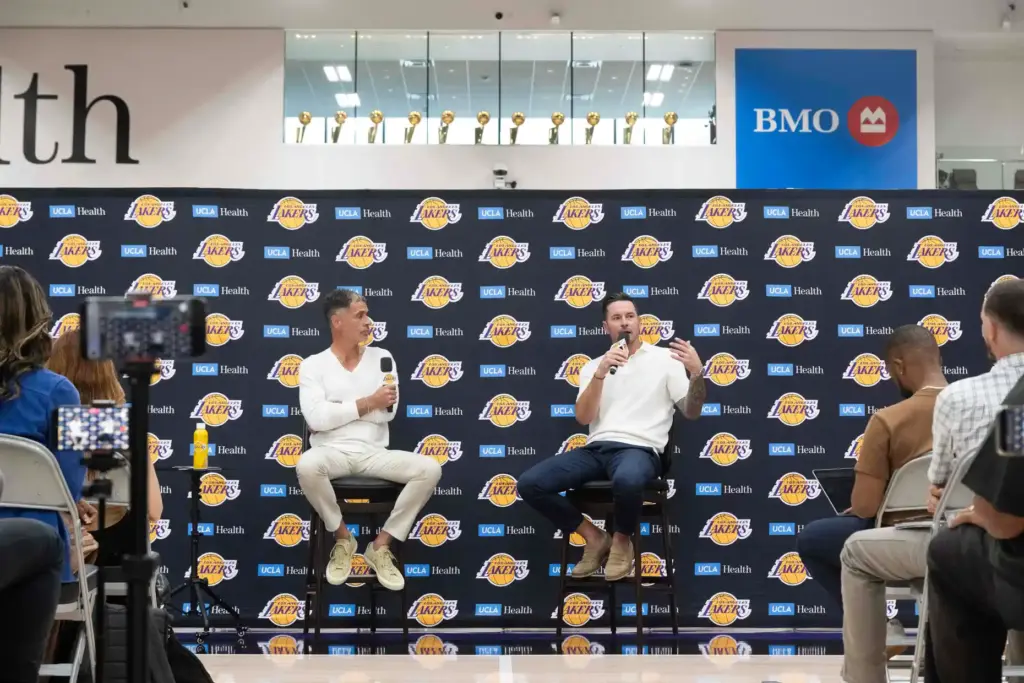 Lakers president of basketball operations and general manager Rob Pelinka,...