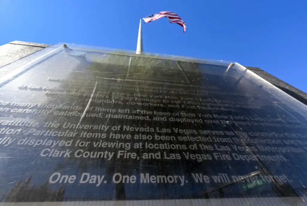 A small plaque tells the story of an impromptu memorial...