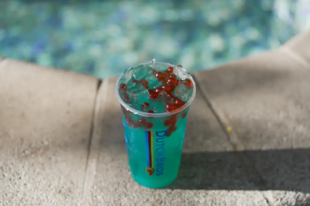 A Dutch Bros drink with Poppin' Boba
