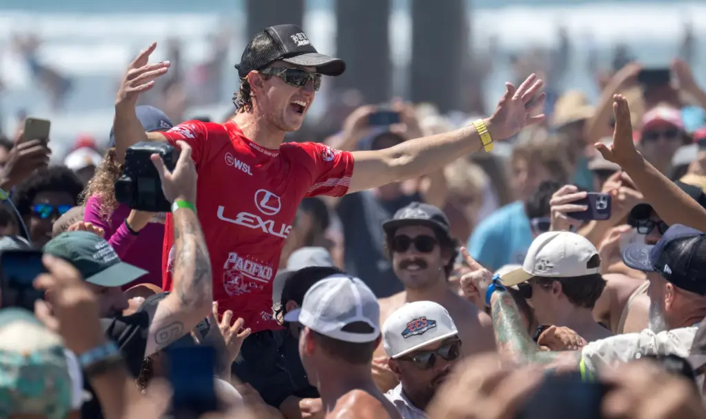 Jake Marshall of the U.S. celebrates his winning the U.S....