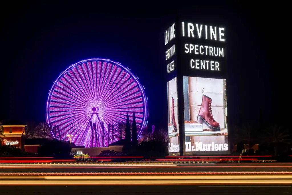 Cars and trucks pass by on the 5 freeway in...